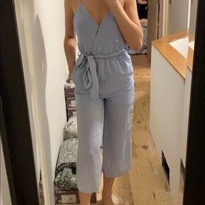 blue and white striped jumpsuit from tjmaxx
